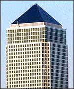 The main tower at Canary Wharf