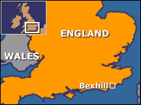 Map showing crash location