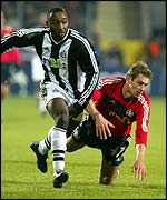 Newcastle striker Lomano LuaLua