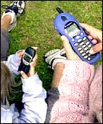 children with mobile phones