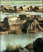 Marsh Arab village before draining