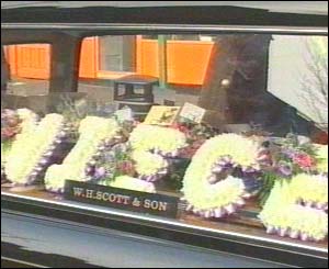 Floral tributes to Charlene Ellis