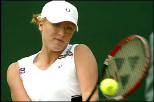 2002 - Elena Baltacha loses in round three at Wimbledon to Elena Likhovtseva