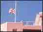 Flag at half-mast on British governor's residence