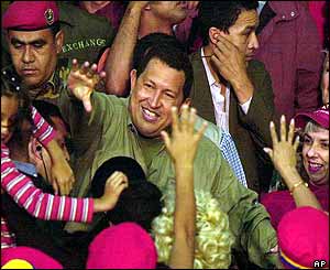 Hugo Chavez celebrating Women's Day