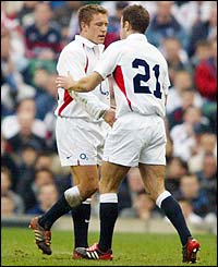 Jonny Wilkinson is substituted by Charlie Hodgson 