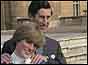 Lady Diana Spencer and Prince Charles announce their engagement
