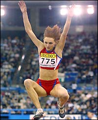 Russian Tatyana Kotova soars to long jump gold