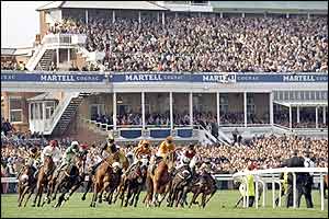Crowds flock to the course, which is situated near Liverpool FC's home, Anfield