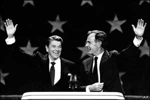 Reagan with Vice-President George Bush