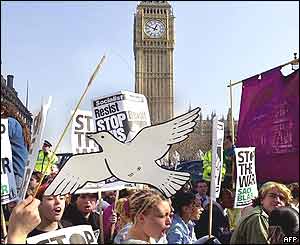 Crowds gathered outside Parliament