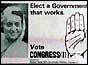 Successful Indira Gandhi's election campaign poster 