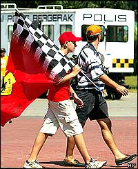Formula One fans at the Malaysian Grand Prix in Sepang