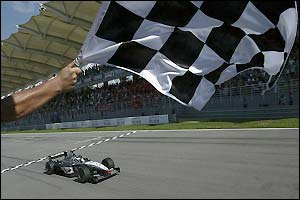 Raikkonen takes the chequered flag
