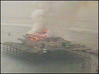 West Pier fire