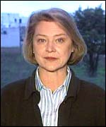 The BBC's Kate Adie during the Kosovo war