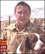 Sniffer dog Buster and his handler Danny Morgan