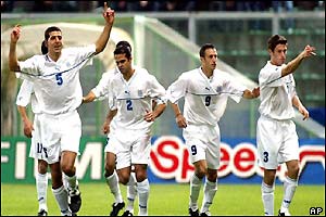 Omri Afek puts his team 1-0 up after two minutes