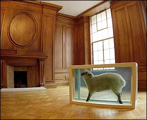 Damien Hirst's Away From the Flock from 1994