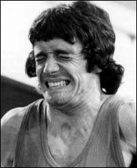 England star Kevin Keegan goes through the pain barrier in the gym tests