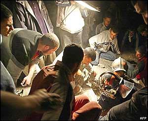 Searching the 10-storey building in Reghaia, some 42km from Algiers