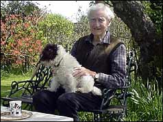Charles Wylie in the garden of his Hampshire home