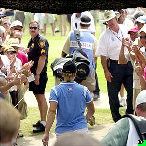 The Swede was followed round all day by the sort of crowds normally reserved for Tiger Woods