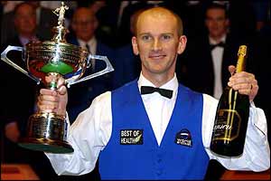 Peter Ebdon has his hands full