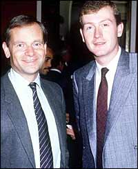 Jeffrey Archer and Steve Davis at the Crucible