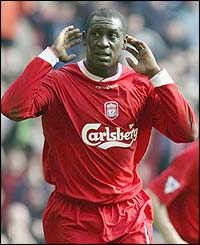 Emile Heskey celebrates his goal 