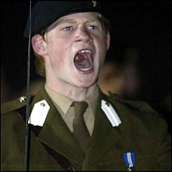 Prince Harry shouting orders