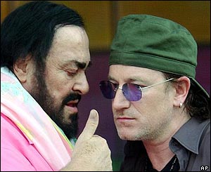 Pavarotti and Bono