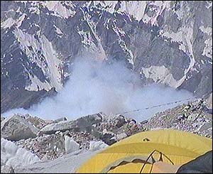 Smoke rises following crash