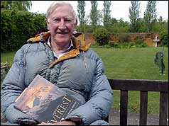 George Band in 2003 with a copy of his book, Everest: 50 Years on Top of the World