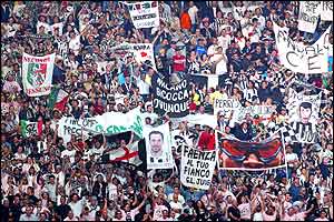 Juventus' fans make for an awesome sight as they squeeze into Old Trafford