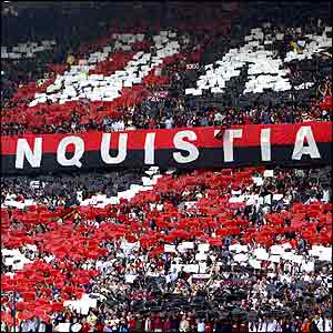AC Milan fans at the Champions League final in Manchester