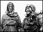 Ed Hilary and Sherpa Tenzing after returning from the summit of Everest