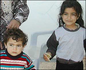 Member of Jalud family who abandoned their home as dynamiting work took place near their home