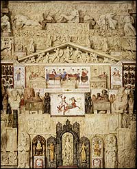 Artist James Stephanoff's 1845 watercolour An Assemblage of Works of Art in Sculpture and Painting