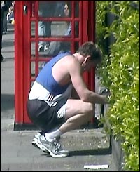 Celebrity chef Gordon Ramsay takes a breather