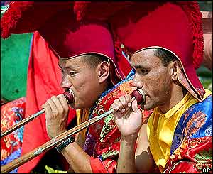 Tibetan Buddhist monks in Kathmandu