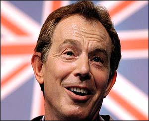 British Prime Minister Tony Blair