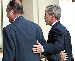 US President Bush and French President Chirac