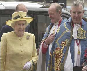 The Queen arriving at Westminster Abbey