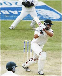 Australia's Matthew Hayden in action