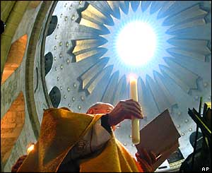 Priest in the Church of the Holy Sepulchre