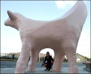 Liverpool's famous Super Lamb Banana sculpture