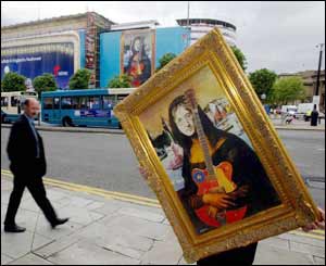 John Lennon pictured as Mona Lisa