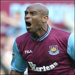 Trevor Sinclair celebrates his winner against Middlesbrough