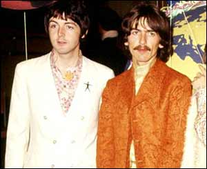 Paul McCartney and George Harrison in 1967